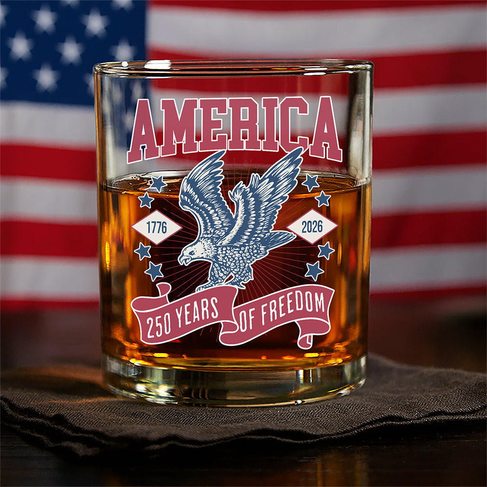 America 1776 - 2026 250 Years Of Freedom Whiskey Glass HA75 897022