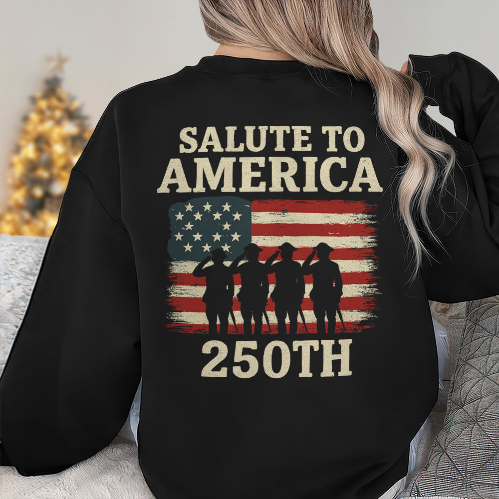 Salute To America 250th Veteran Back Side Dark Shirt Happy America 250 Gifts CH07 896724