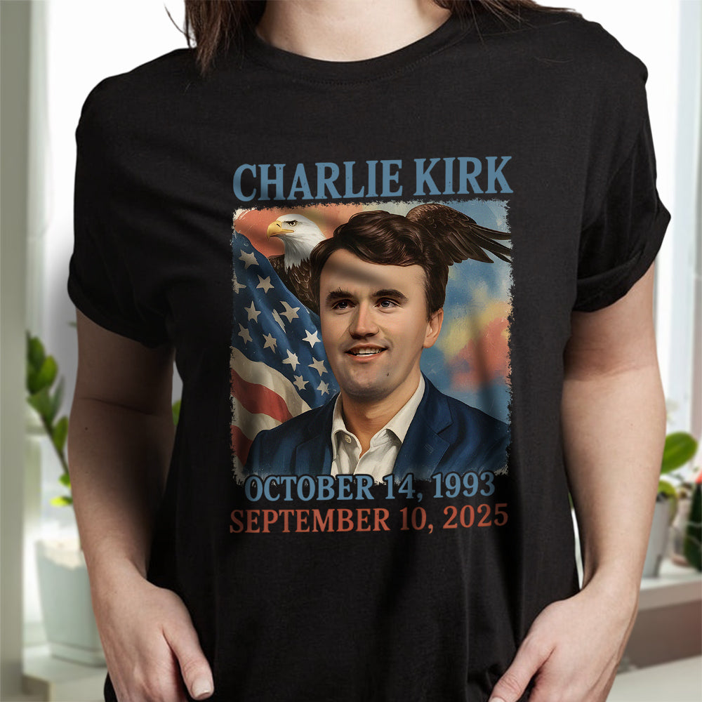 Pray for Charlie Kirk Dark Shirt HA75 64554
