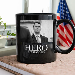 Hero Charlie Kirk American Hero Black Mug HO82 65830