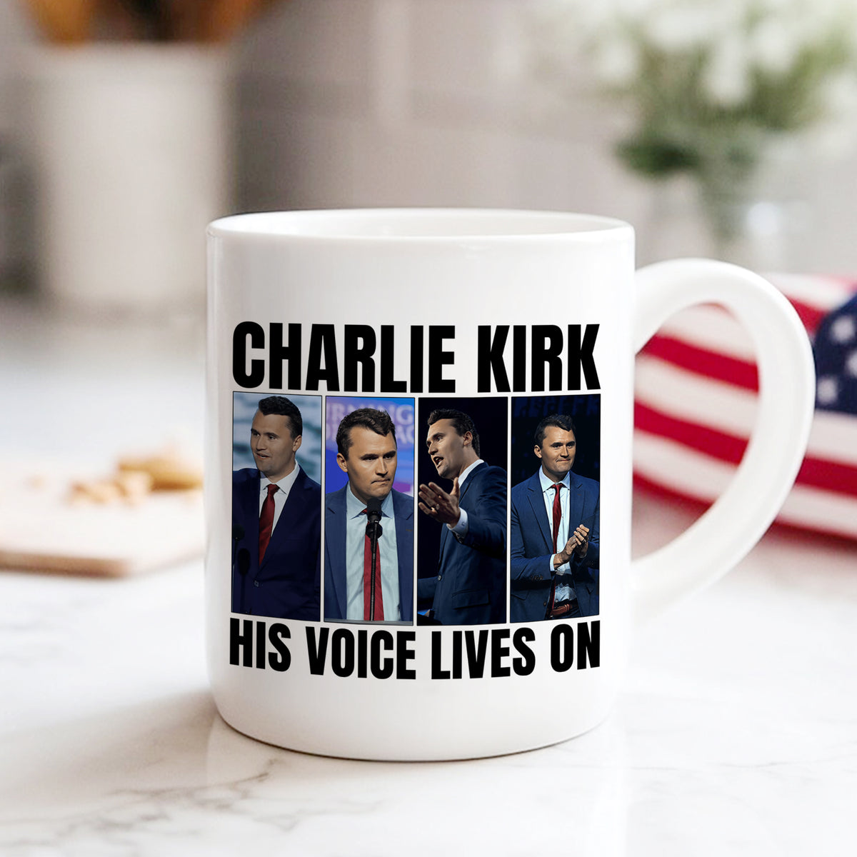 Charlie Kirk His Voice Lives On White Mug HO82 65900
