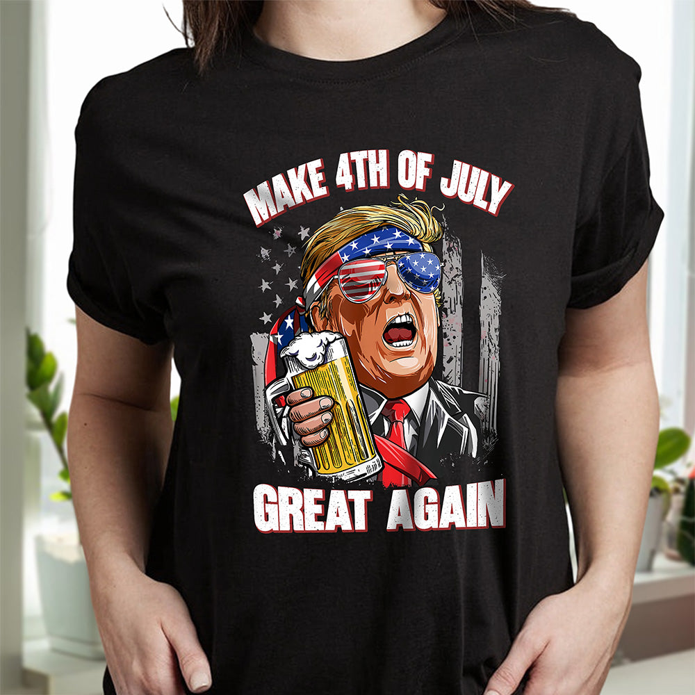 Trump Cheers Make 4th Of July Great Again Dark Shirt LM32 65371