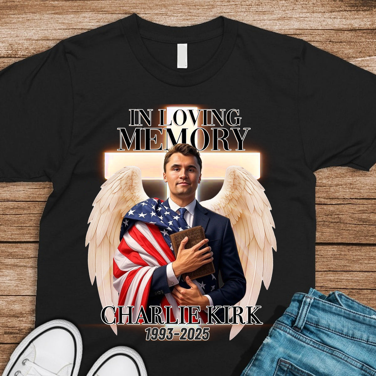 In Loving Memory Of Charlie Kirk Dark Shirt HO82 65776