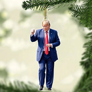 Trump Dancing Ornament, Christmas Trump Acrylic Ornament | Perfect for Car & Christmas Tree Decor