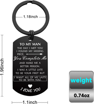 Fathers Day Dad Gifts from Wife, Men Father'S Day Gifts for Husband Boyfriend, Birthday Anniversary Keychain Gifts