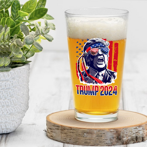 Independence Day American Donald Trump Print Beer Glass N304 62583