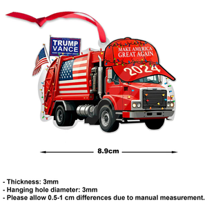 Trump Vance MAGA 2024 Garbage Truck Acrylic Ornament HO82 65330