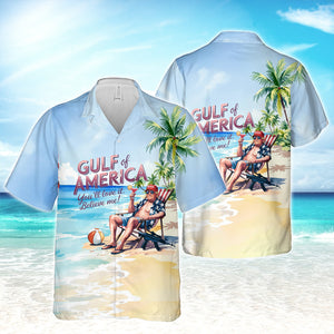 Trump Chilling at The Gulf of America Hawaii Shirt CH07 67346