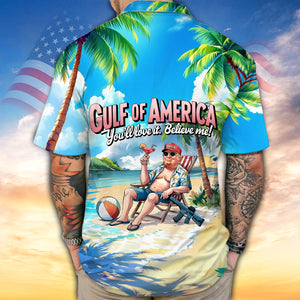 Trump Chilling at The Gulf of America Hawaii Shirt CH07 67346