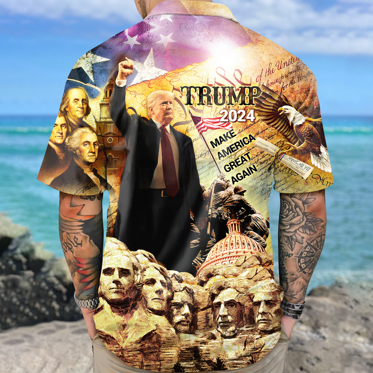 Make America Great Again Trump 2024 Hawaii Shirt N369 62524