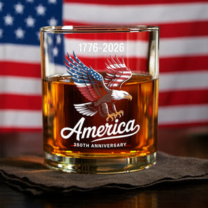 Celebrate 250 Years of America USA Anniversary 1776-2026 Whiskey Glass HO82 894486