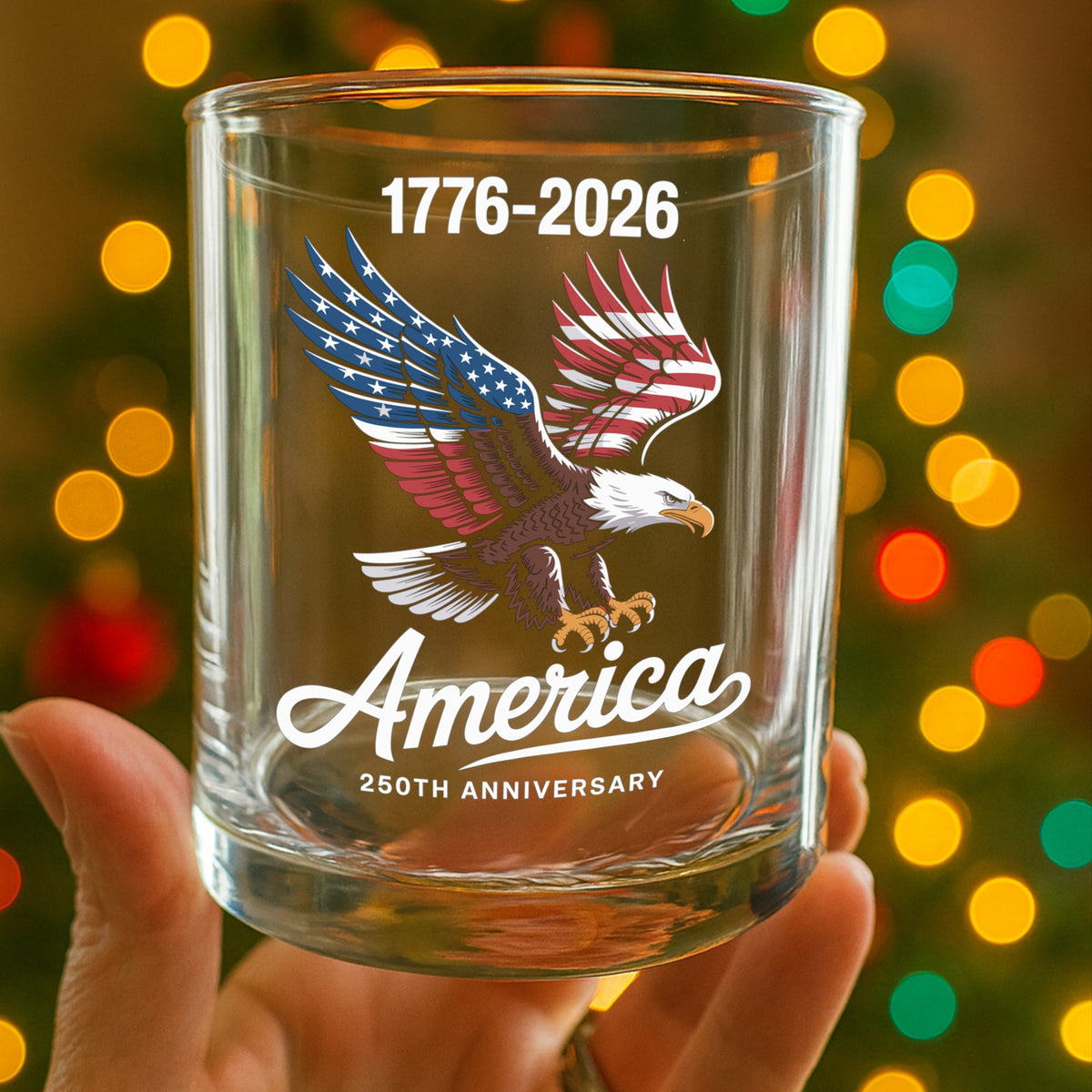Celebrate 250 Years of America USA Anniversary 1776-2026 Whiskey Glass HO82 894486