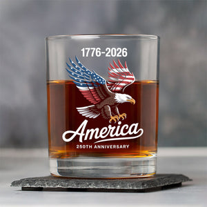 Celebrate 250 Years of America USA Anniversary 1776-2026 Whiskey Glass HO82 894486