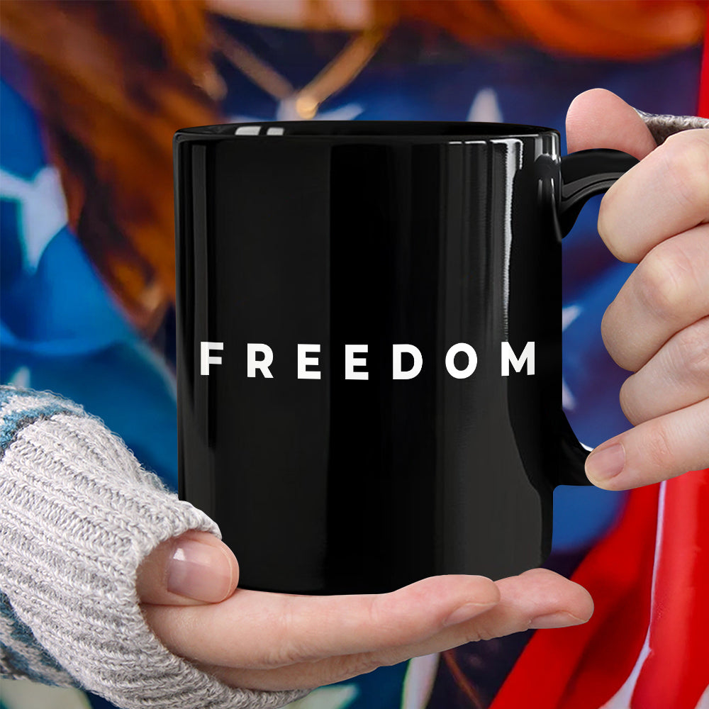 Charlie Kirk Freedom Black Mug HA75 64468