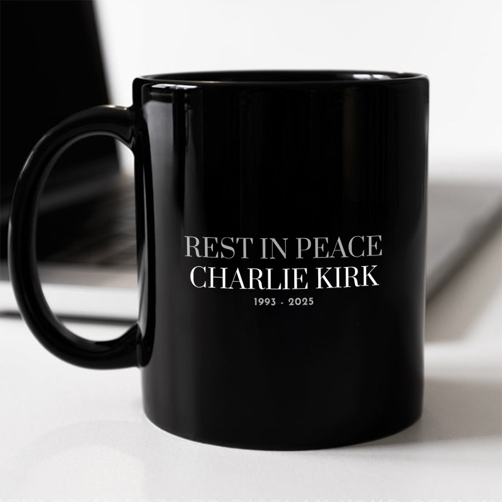 Rest In Peace Charlie Kirk 1993 - 2025 Black Mug HO82 65846