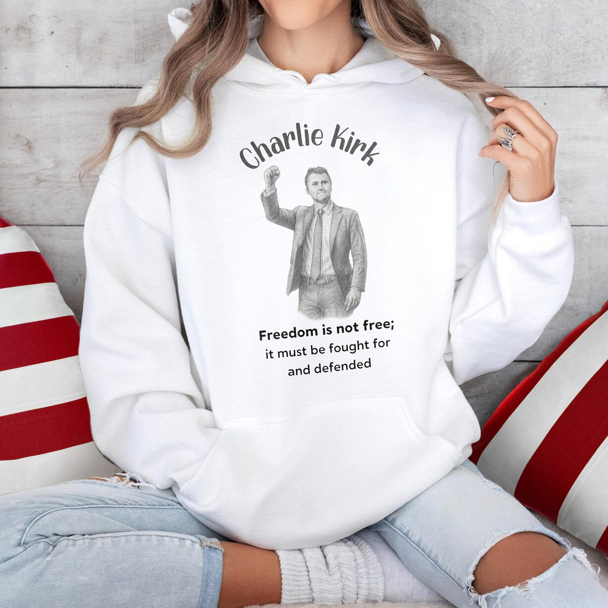Freedom Is Not Free, It Must Be Fought For And Defended - Charlie Kirk Bright Shirt HO82 65970