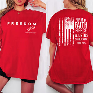 Charlie Kirk Firm In Faith Fierce In Justice Shirt TH10 64517