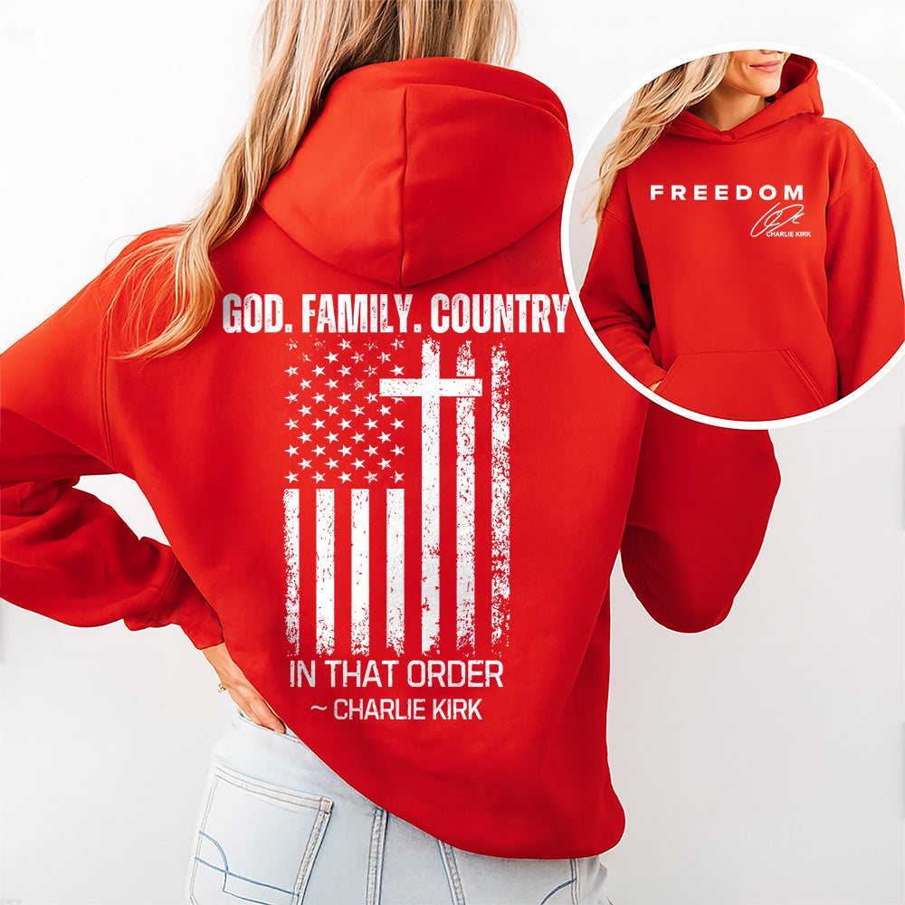 God, Family, Country Freedom Charlie Kirk Shirt TH10 64557