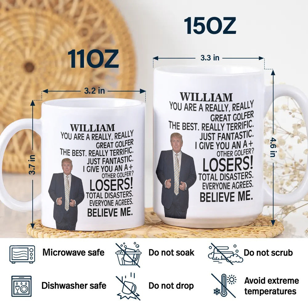 Custom Name You Are A Really Great Golfer White Mug TH10 898137