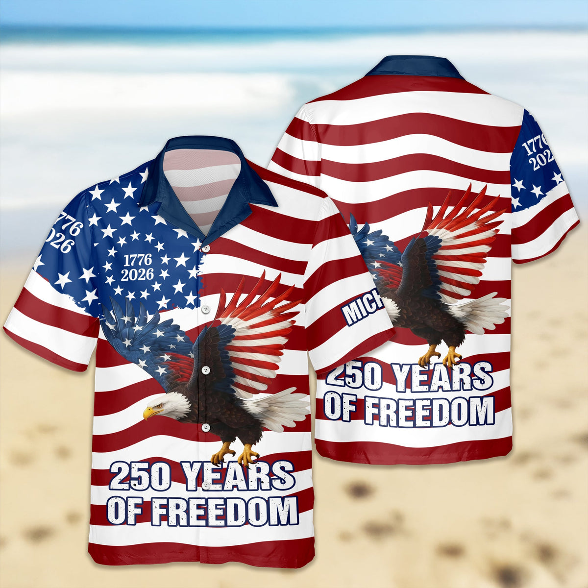 Personalized 250 Years of Freedom Flag, 1776–2026 Eagle Betsy Hawaii Shirt HO82 901202