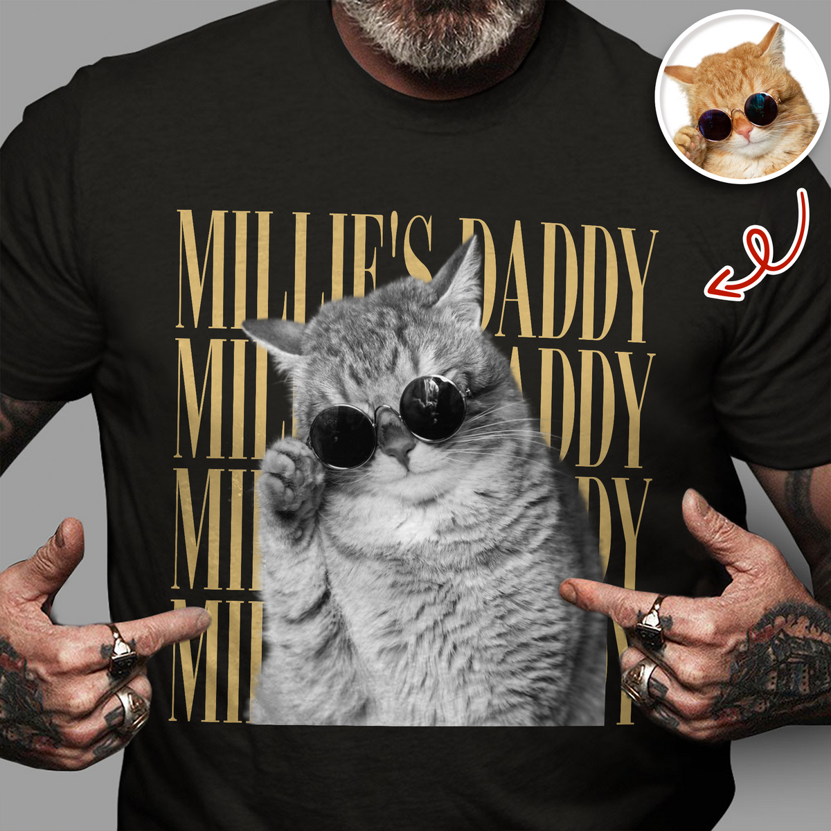 Personalized Vintage Photo Dog Dad, Dog Mom, Cat Dad, Cat Mom Comfort Shirt HA75 921448