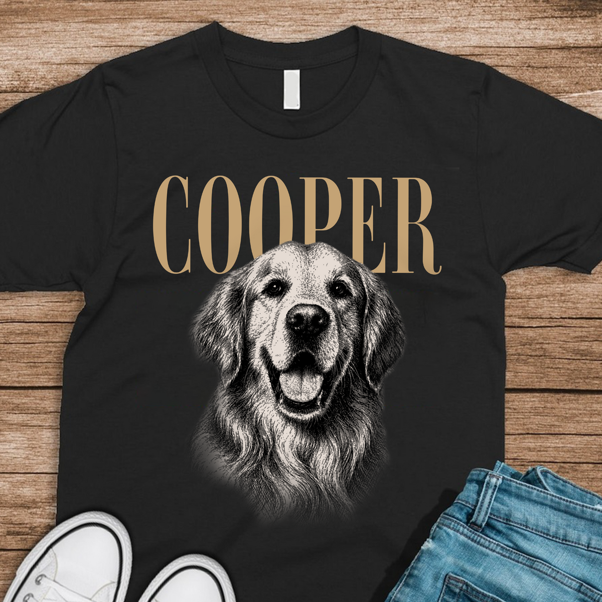 Personalized Vintage Photo Pet Dog Cat Dark Shirt HA75 921796