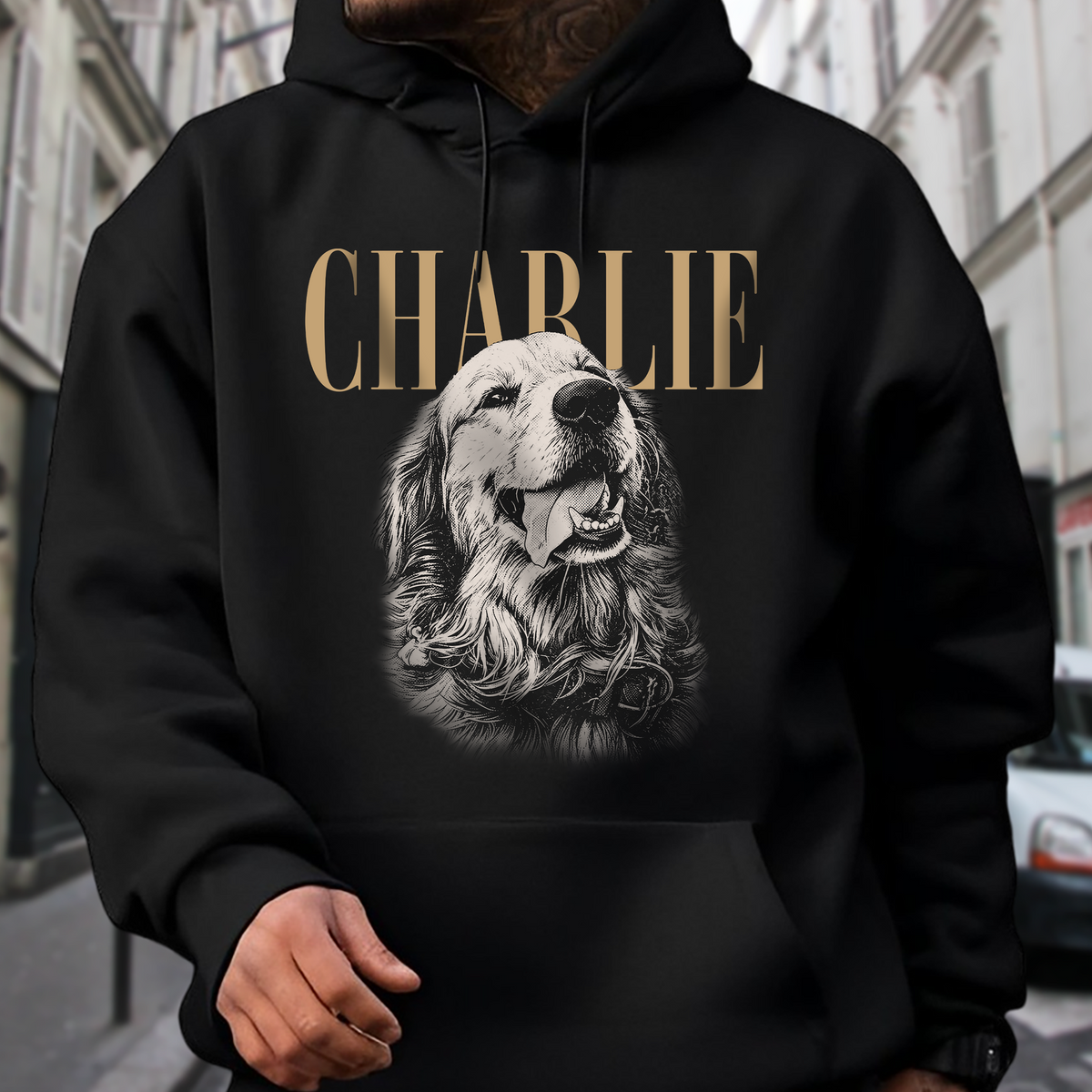 Personalized Vintage Photo Pet Dog Cat Dark Shirt HA75 921796