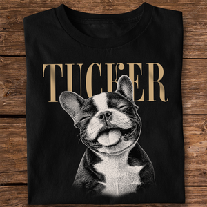 Personalized Vintage Photo Pet Dog Cat Dark Shirt HA75 921796