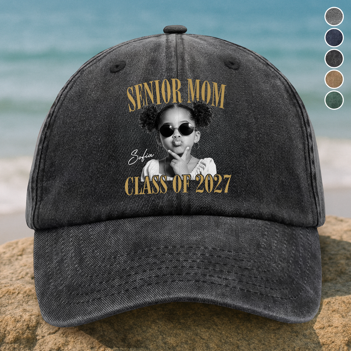 Custom Retro Senior Mom 2027 Baseball Cap - Personalized Class of 2027 Gift, Proud Family Gift HO82 903232