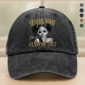 Custom Retro Senior Mom 2027 Baseball Cap - Personalized Class of 2027 Gift, Proud Family Gift HO82 903232