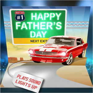 Fathers Day Card Lights & Music Pop Up, Plays 'All Star' Song, Happy Fathers Day Card from Daughter, Father'S Day Cards for Husband, Fathers Day Card from Son, Fathers Day Cards, 1 Best Dad Ever Card