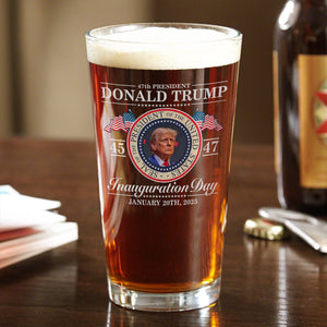 Donald Trump 47th President - Inauguration Day 2025 Edition Beer Glass LM32 65109