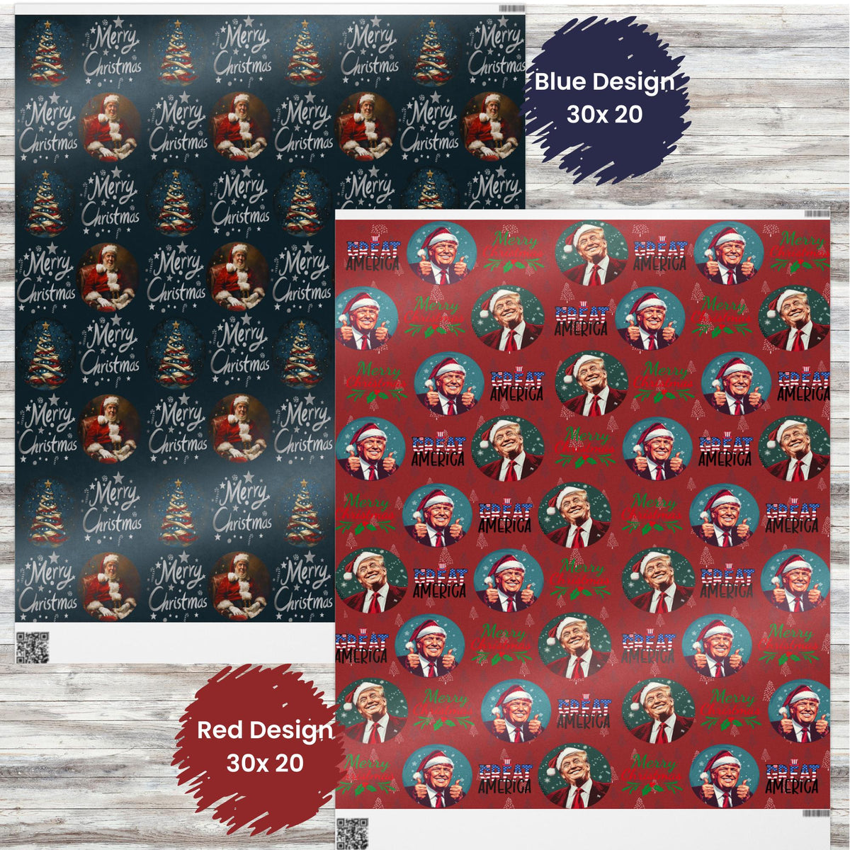 Donald Trump Christmas Wrapping Paper 2Designs & 3Sizes Trump Wins 2025 Christmas Will Be Great Again Christmas Gift Wrap MAGA Gift Paper
