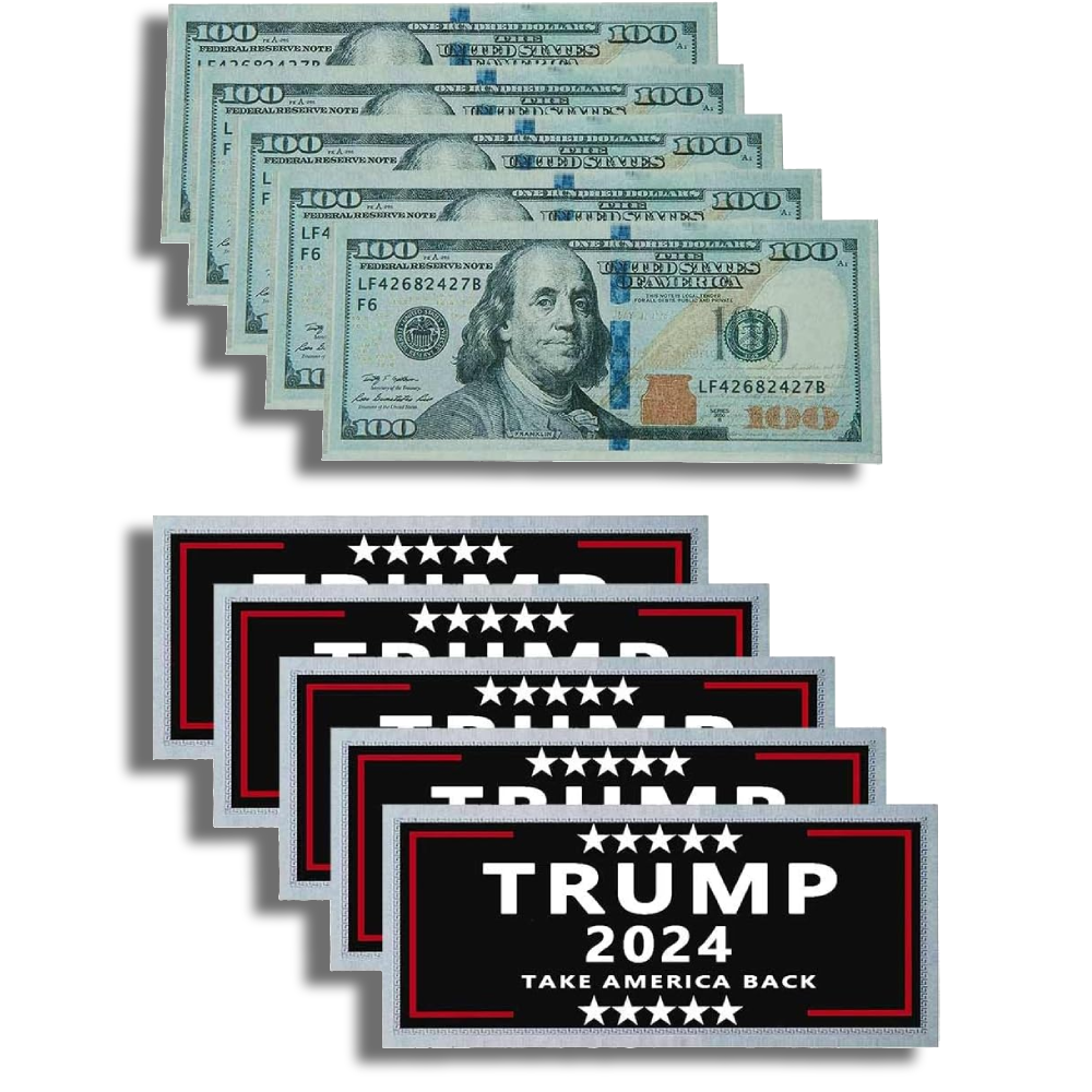 100 Pack Trump 2024 100 Dollar Bills,Trump 100 Dollar Bills Prank Money Bills 2024 Joke Prank Funny Money Bills