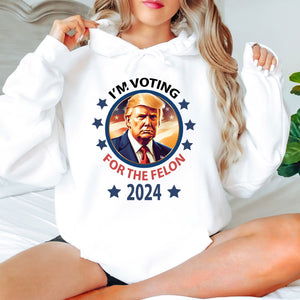 Voting For The Felon President Trump 2024 Bright Shirt HO82 62662