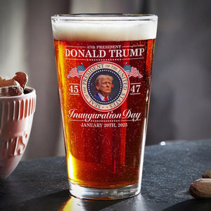 Donald Trump 47th President - Inauguration Day 2025 Edition Beer Glass LM32 65109