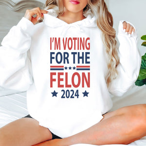 Independence Day I'm Voting For The Felon President Trump 2024 Bright Shirt HO82 62664