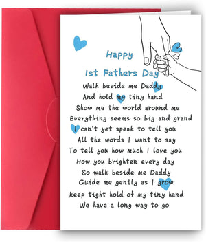 Hilarious First Father’S Day Card from Wife,First Fathers Day Cards Gifts from Baby Girls Boys, Cute 1St Fathers Day Card, Happy Father’S Day Card from Son Daughter