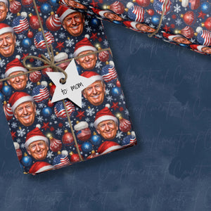 MAGA Donald Trump Design Christmas Wrapping Papers, Holiday Gift Wrap, Trump, Festive Gift Wrap, Political Wrapping Paper, Trump Christmas