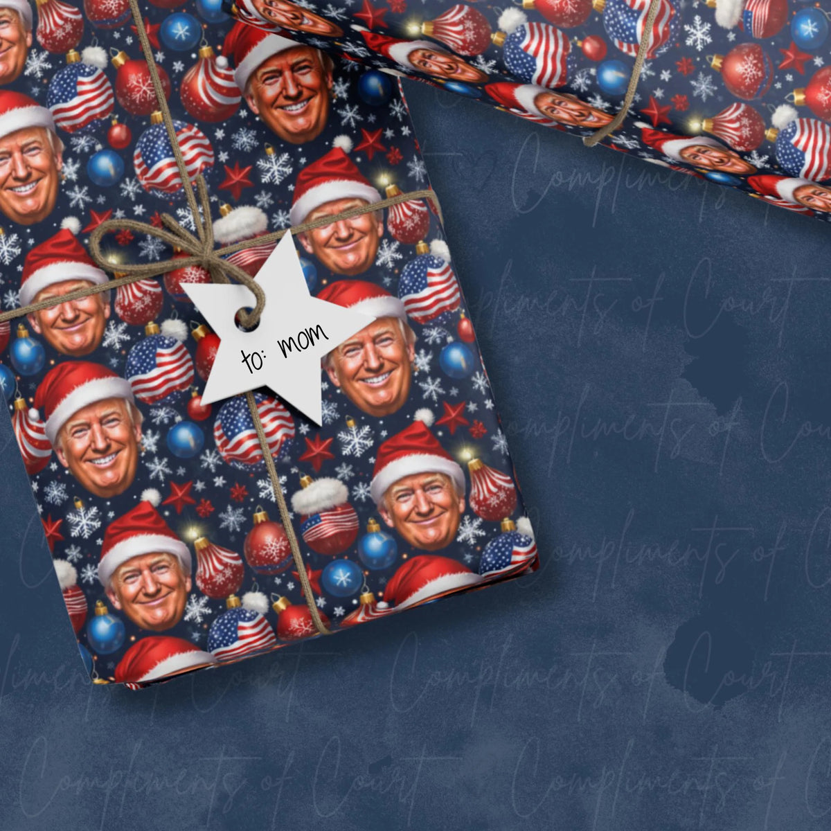 MAGA Donald Trump Design Christmas Wrapping Papers, Holiday Gift Wrap, Trump, Festive Gift Wrap, Political Wrapping Paper, Trump Christmas