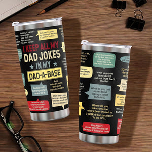 Fathers Day Dad Gifts from Daughter Son Wife, Funny Gifts for Dad Husband Grandpa Bonus Dad Step Dad, Unique Birthday Present Ideas for Father Men Him on Father'S Day Christmas - Dad Joke Tumbler 20Oz