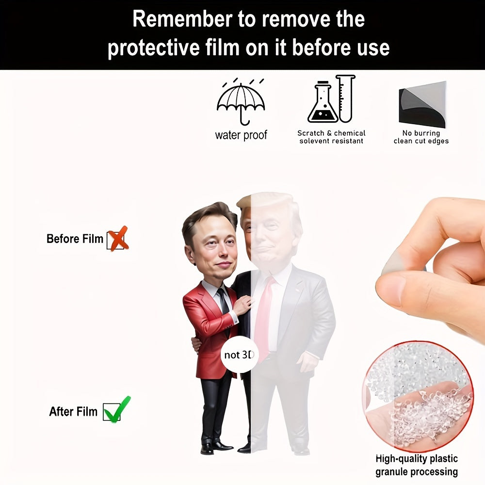 Trump & Musk Acrylic Hanging Ornaments, Collectible Decor for Christmas HA75 64026