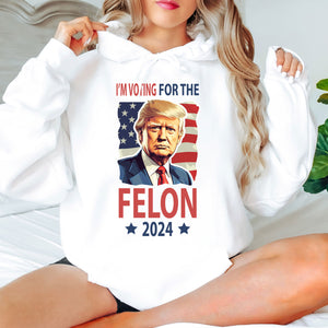 Independence Day I'm Voting For The Felon Donald Trump 2024 Bright Shirt HO82 62666