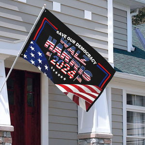 Kamala Harris Walz save Our Democracy 2024 3X5 FT Garden Flag - Lightweight Single-Side Banner for Home, Lawn, Balcony,And Party Decorations- Outdoor Decor Flags