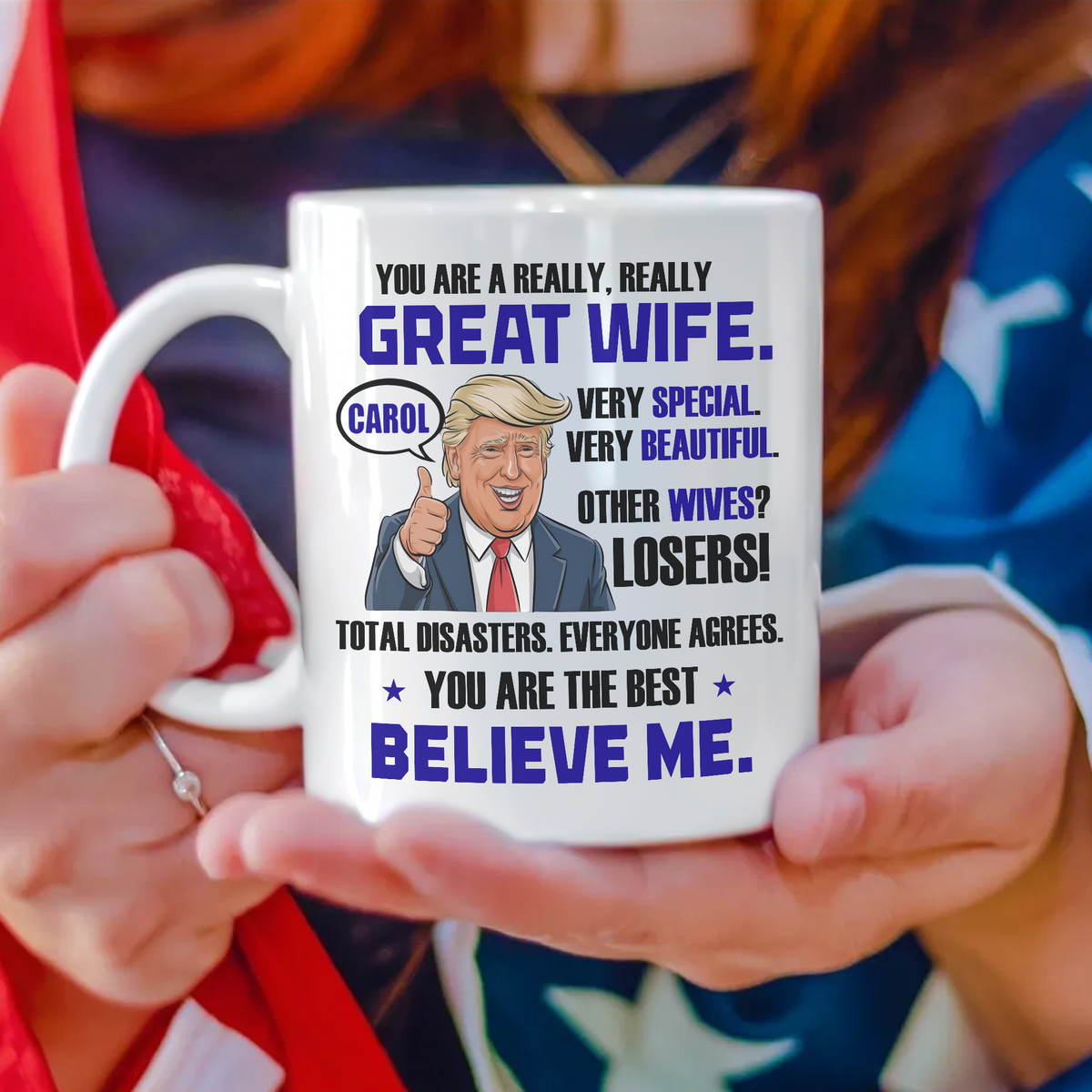 Trump Mom You're Great Mom From Daughter White Mug For Mother's Day LM32 65271