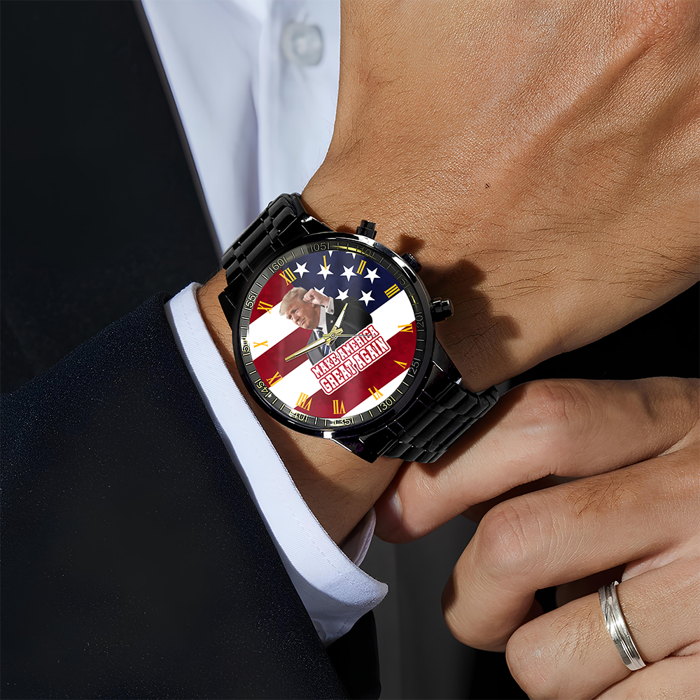 Custom Donald Trump Photo Make America Great Again Wrist Watch HA75 64398