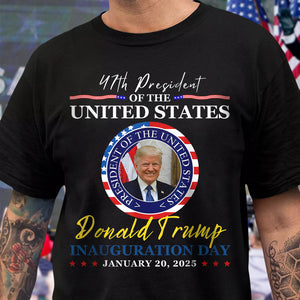 President Donald Trump Inauguration Day 2025 Dark Shirt HO82 65650