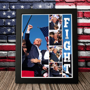 President Donald Trump Fight Picture Frame DM01 63195