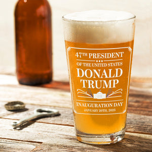 47th President Of The United States Donald Trump Inauguration Day Print Beer Glass HO82 65192