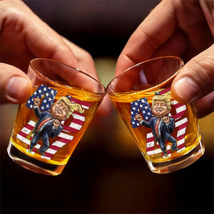 Patriotic Trump 2024 45th & 47th President's Legacy MAGA Shot Glasses LM32 63959